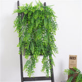Maxbell 2xArtificial Wall Hanging Plant Plastic Greenery Vine Greenery Bunch