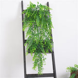 Maxbell 2xArtificial Wall Hanging Plant Plastic Greenery Vine Greenery Bunch