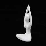 Maxbell 4Pcs Ceramic Yoga Figure Ornament Statue Sculpture Zen Garden Desk Decor