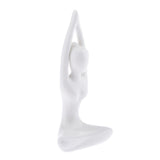 Maxbell 4Pcs Ceramic Yoga Figure Ornament Statue Sculpture Zen Garden Desk Decor