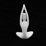 Maxbell 4Pcs Ceramic Yoga Figure Ornament Statue Sculpture Zen Garden Desk Decor