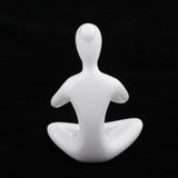 Maxbell 4Pcs Ceramic Yoga Figure Ornament Statue Sculpture Zen Garden Desk Decor