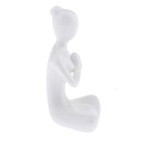 Maxbell 4Pcs Ceramic Yoga Figure Ornament Statue Sculpture Zen Garden Desk Decor