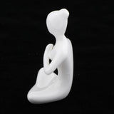 Maxbell 4Pcs Ceramic Yoga Figure Ornament Statue Sculpture Zen Garden Desk Decor