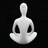 Maxbell 4Pcs Ceramic Yoga Figure Ornament Statue Sculpture Zen Garden Desk Decor