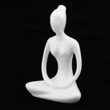 Maxbell 4Pcs Ceramic Yoga Figure Ornament Statue Sculpture Zen Garden Desk Decor