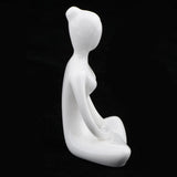 Maxbell 4Pcs Ceramic Yoga Figure Ornament Statue Sculpture Zen Garden Desk Decor