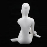 Maxbell 4Pcs Ceramic Yoga Figure Ornament Statue Sculpture Zen Garden Desk Decor