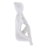 Maxbell 4Pcs Ceramic Yoga Figure Ornament Statue Sculpture Zen Garden Desk Decor