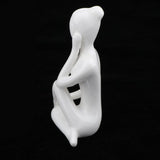 Maxbell 4Pcs Ceramic Yoga Figure Ornament Statue Sculpture Zen Garden Desk Decor