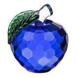Maxbell 4x5.5cm Colorful Crystal Apple Handcraft Christmas Eve Souvenir Blue