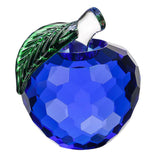 Maxbell 4x5.5cm Colorful Crystal Apple Handcraft Christmas Eve Souvenir Blue