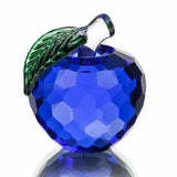 Maxbell 4x5.5cm Colorful Crystal Apple Handcraft Christmas Eve Souvenir Blue