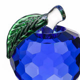 Maxbell 4x5.5cm Colorful Crystal Apple Handcraft Christmas Eve Souvenir Blue