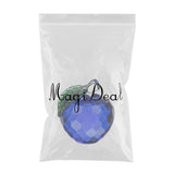 Maxbell 4x5.5cm Colorful Crystal Apple Handcraft Christmas Eve Souvenir Blue