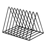 Maxbell Metal  Desktop Storage Book Rack Magazine Newspaper Holder Black-L