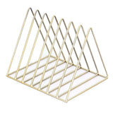 Maxbell Metal  Desktop Storage Book Rack Magazine Newspaper Holder Golden-S