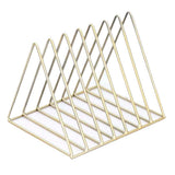 Maxbell Metal  Desktop Storage Book Rack Magazine Newspaper Holder Golden-S