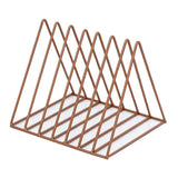 Maxbell Metal  Desktop Storage Book Rack Magazine Newspaper Holder Bronze-S