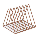 Maxbell Metal  Desktop Storage Book Rack Magazine Newspaper Holder Bronze-S