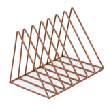 Maxbell Metal  Desktop Storage Book Rack Magazine Newspaper Holder Bronze-S