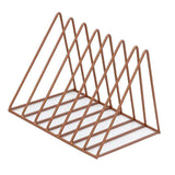 Maxbell Metal  Desktop Storage Book Rack Magazine Newspaper Holder Bronze-S