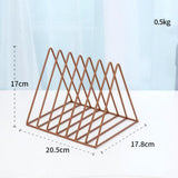 Maxbell Metal  Desktop Storage Book Rack Magazine Newspaper Holder Bronze-S