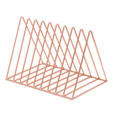 Maxbell Metal  Desktop Storage Book Rack Magazine Newspaper Holder Rose Gold-L