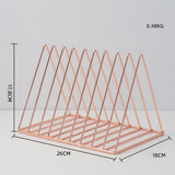 Maxbell Metal  Desktop Storage Book Rack Magazine Newspaper Holder Rose Gold-L