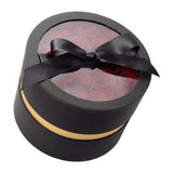 Maxbell Round Preserved Flower Gift Box with Clear Cover + 21pcs Red Rose Flowers