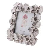 Maxbell 4"/6"Vintage Silver Resin Gingko Leaf Picture/Photo Frame 21x16x1.5cm_6 inch