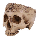 Maxbell Resin Skull Head Shped Flower Pot Halloween Scene Decoration