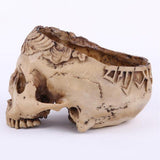 Maxbell Resin Skull Head Shped Flower Pot Halloween Scene Decoration