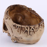 Maxbell Resin Skull Head Shped Flower Pot Halloween Scene Decoration
