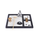 Maxbell 2Pcs Buddha Zen Sandbox Meditation Sand Box Garden Tabletop Decor