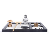 Maxbell 2Pcs Buddha Zen Sandbox Meditation Sand Box Garden Tabletop Decor