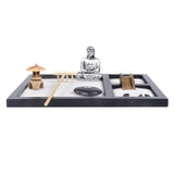 Maxbell 2Pcs Buddha Zen Sandbox Meditation Sand Box Garden Tabletop Decor