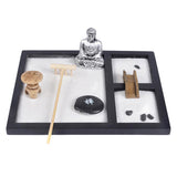 Maxbell 2Pcs Buddha Zen Sandbox Meditation Sand Box Garden Tabletop Decor
