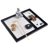 Maxbell 2Pcs Buddha Zen Sandbox Meditation Sand Box Garden Tabletop Decor