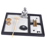 Maxbell 2Pcs Buddha Zen Sandbox Meditation Sand Box Garden Tabletop Decor
