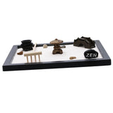Maxbell 2Pcs Buddha Zen Sandbox Meditation Sand Box Garden Tabletop Decor