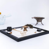 Maxbell 2Pcs Buddha Zen Sandbox Meditation Sand Box Garden Tabletop Decor