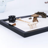Maxbell 2Pcs Buddha Zen Sandbox Meditation Sand Box Garden Tabletop Decor