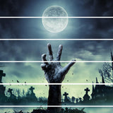 Maxbell 6pcs 3D Stairway Decals Halloween Moon One Hand Riser Stickers Stair Decals