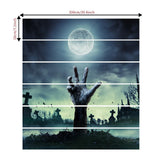 Maxbell 6pcs 3D Stairway Decals Halloween Moon One Hand Riser Stickers Stair Decals