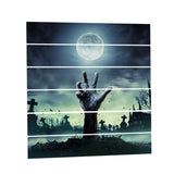 Maxbell 6pcs 3D Stairway Decals Halloween Moon One Hand Riser Stickers Stair Decals