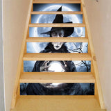Maxbell 6pcs/set 3D Stairway Decals Halloween Sticker Stair Decals Staircase Sticker