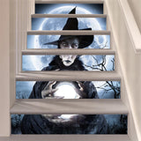 Maxbell 6pcs/set 3D Stairway Decals Halloween Sticker Stair Decals Staircase Sticker