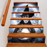 Maxbell 6pcs/set 3D Stairway Decals Halloween Sticker Stair Decals Staircase Sticker