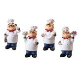 Maxbell 4Pcs Resin Chef Kitchen Decor Table Centerpiece Figurine Home Collectible